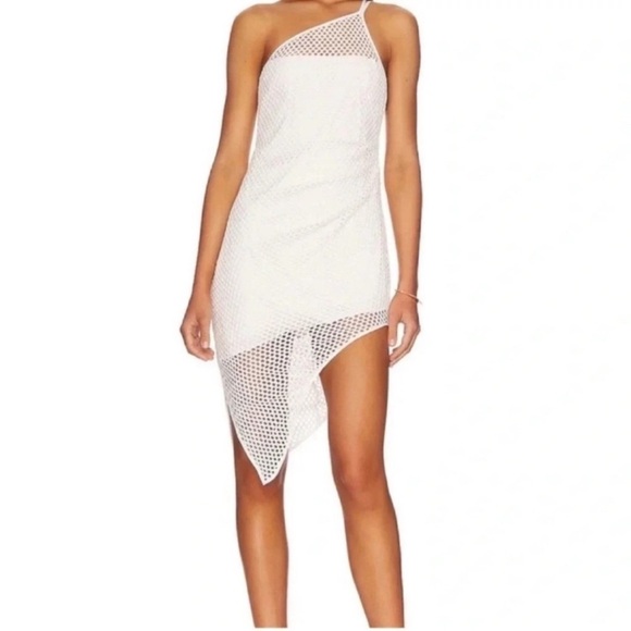 Amanda Uprichard White Asymmetrical Sheath Dress - Picture 2 of 8